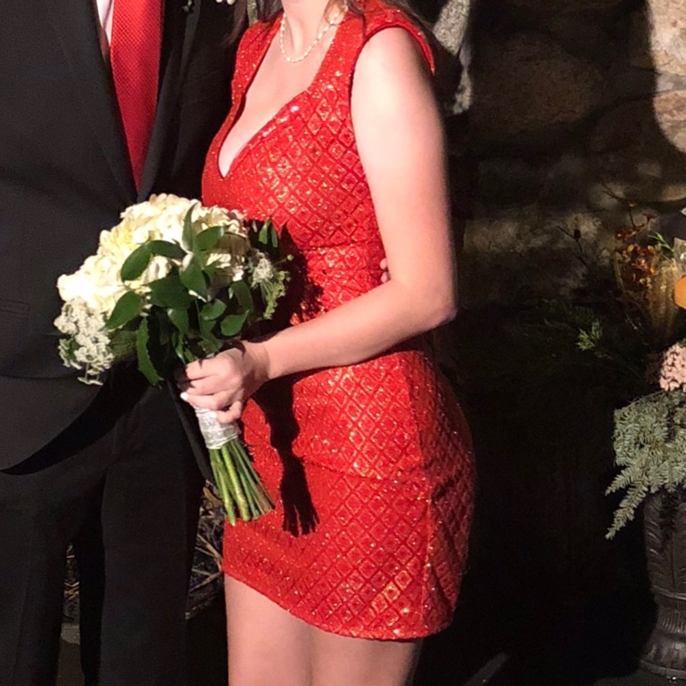 Sparkling Red Homecoming Dress